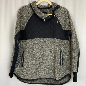 Abercrombie & Fitch Women’s M Snap Up Quilt‎ Pullover Fleece